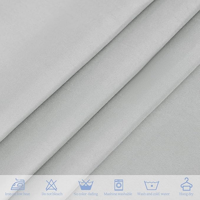 6 Pack Light Grey Rectangular Tablecloths, 60 x 126 Inch, Polyester/Fabric - Image 3