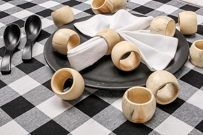 Wooden Napkin Rings Set of 12 - Image 9