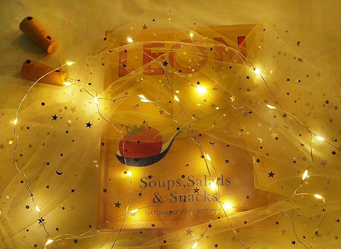 Wine Bottle Lights with Cork, Battery Operated 30 Pack 20 LED Cork Shape Silver - Image 6