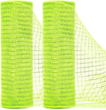 Ribbli 2 Rolls Lime Green Mesh Ribbon, 10 inch x 30 feet Each Roll, Metallic by Ribbli