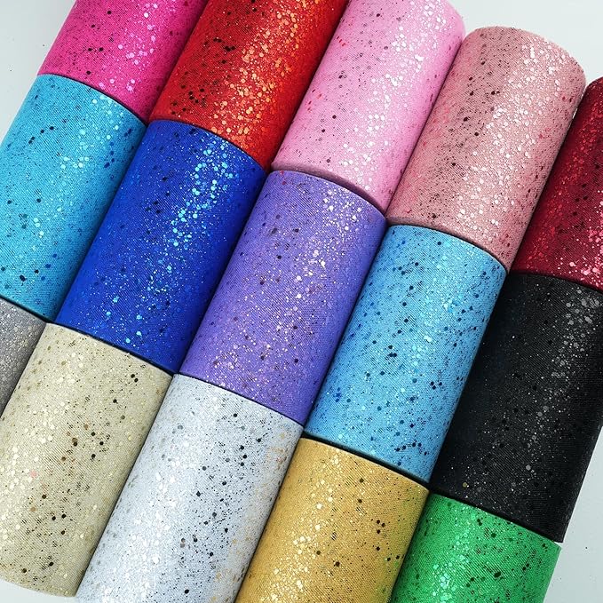 Glitter Tulle Rolls, 6” by 50 Yards Sparkling Tulle Spool Ribbon Sequin Tulle - Image 7
