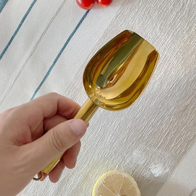 Metal Ice Scoop 3 Oz, Small Stainless Steel Ice scooper - Image 3
