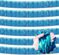 6 Pack 10 Ft Lake Blue Foil Fringe Garland Metallic Streamers Tinsel Banner by LANTIANCHEN