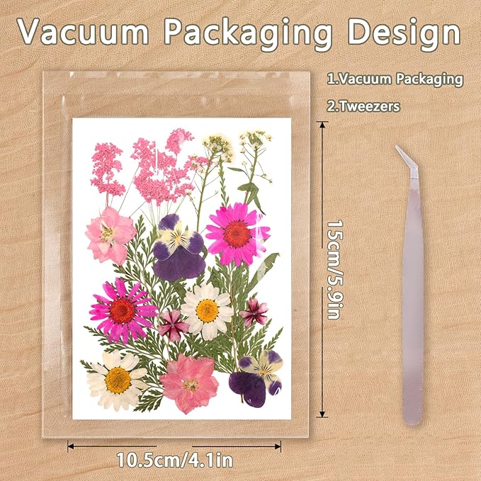 Dried Pressed Flowers for Resin Mold Dry Flower Real Leaves Bulk - Image 2