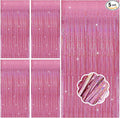 5 Pack Pink Tinsel Foil Fringe Curtains Tinsel Backdrop Sparkly Curtains Party by Unknown