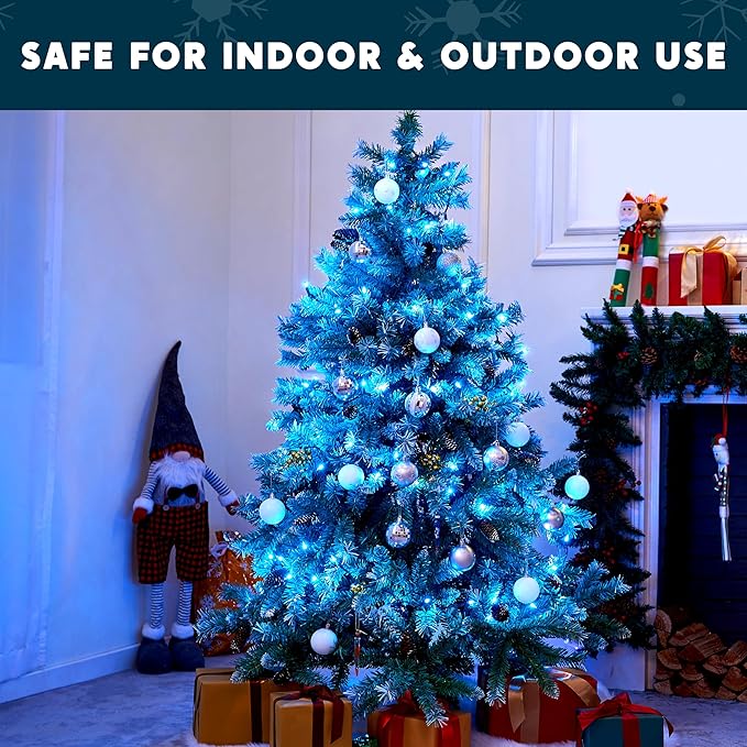 Joiedomi Blue Christmas String Lights, 200 44.6FT Christmas Fairy Tree Lights - Image 6