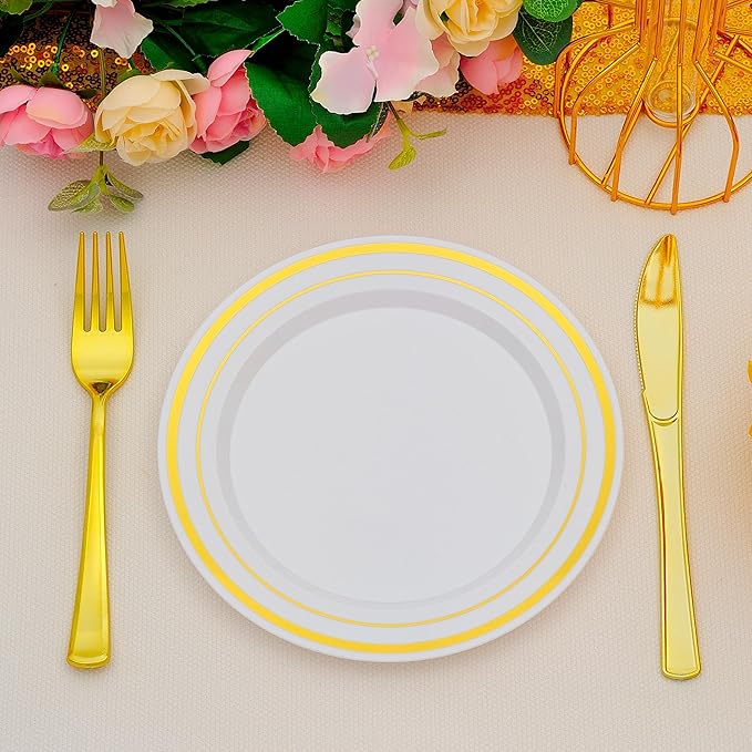 200pcs Gold Dessert Plates - Image 5