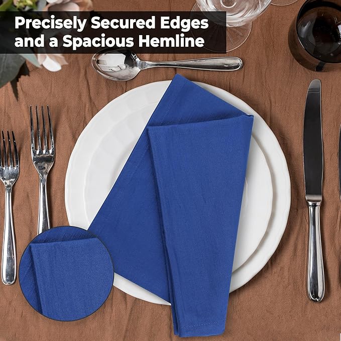 Urban Villa Cloth Napkins 100% Cotton Slub Absorbent Dinner Napkins Oversized - Image 8