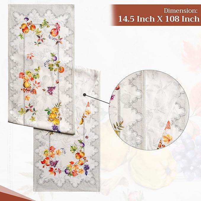 Maison d' Hermine Table Runner 100% Cotton Double Layer Table Runners 108 - Image 4