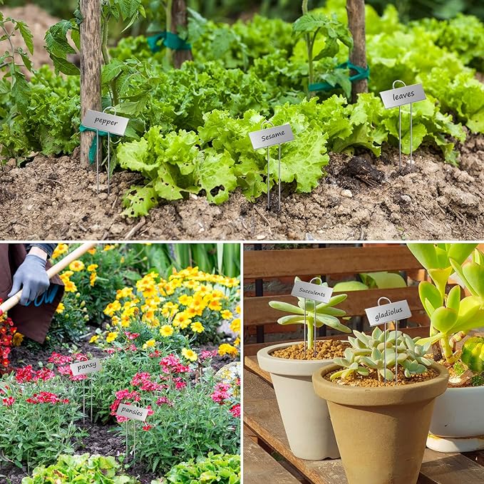 50-Pack Metal Plant Labels Weatherproof Garden Markers, Height 10.6'', Label - Image 6