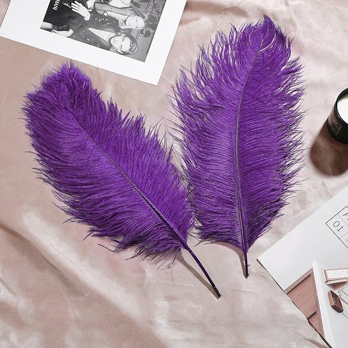 Larryhot Purple Large Ostrich Feathers - Image 5