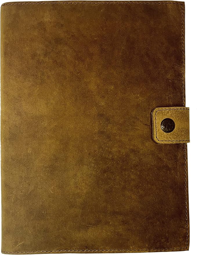 Refillable Leather Journal | Premium Lined A5 Notebook Cover | 200 Ruled by Modest+Goods