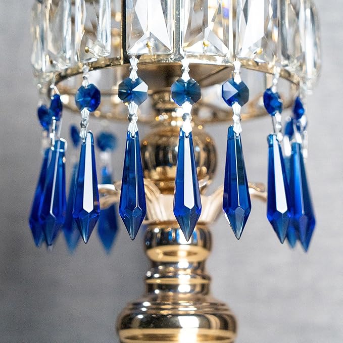 HDCRYSTALGIFTS 25pcs Blue Chandelier Crystals Replacement Chandelier Icicle - Image 2