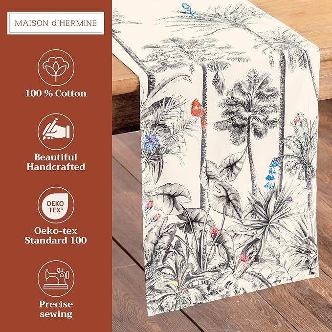 Maison d' Hermine Table Runner 100% Cotton Single Layer Table Runners 108 - Image 2