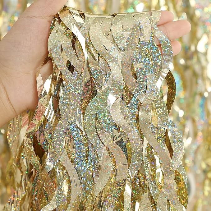 Champagne Gold Foil Fringe Backdrop - Image 2