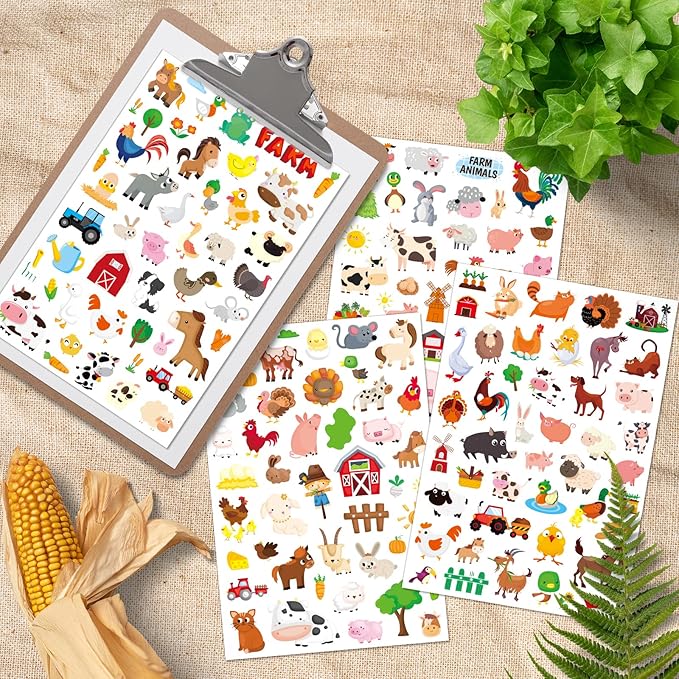 Farm Animal Stickers Cute Farm Barnyard Cow Sheep Horse Decal Sticker 875 - Image 6