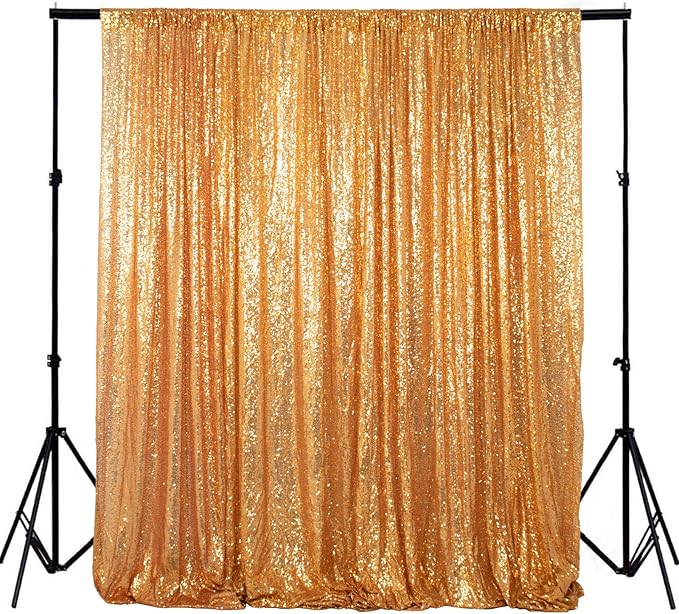 ShinyBeauty Photobooth Background-4FTx7FT-Gold-Sequin backdrops Sequin Fabric by ShinyBeauty