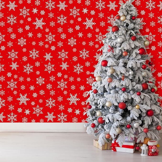 4.5x 100 Feet Roll of Christmas Plastic Tablecloth Decorations, Disposable - Image 8