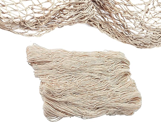Natural Fish Net Party Decorations by BigMosToys