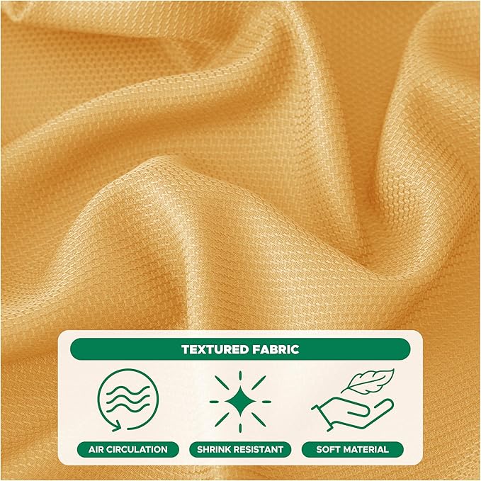 Biscaynebay Fall Tablecloth Textured Fabric 52x70 Inch Rectangular, Fall Gold - Image 4