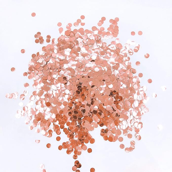 Rose-Gold Foil Metallic Round Table Scatter Dots Mylar Table Confetti Wedding - Image 3
