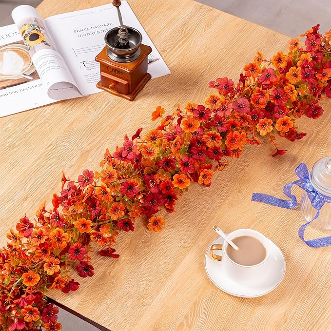 Fall Mums Flowers Artificial Garland - Image 4