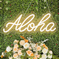 Aloha Neon Light Aloha Warm White Neon Sign by JIURUIFFC