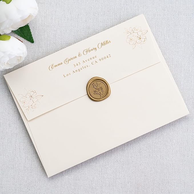 PONATIA 50 PCS 5x7 Envelopes, Self- Adhesive Cream A7 Envelopes - Image 6