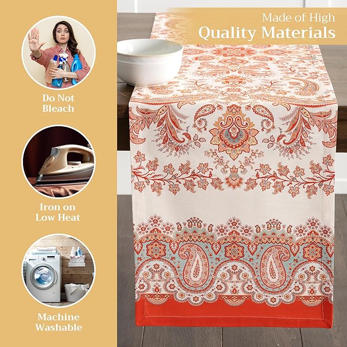 Maison d' Hermine Table Runner 100% Cotton Single Layer Table Runners 72 inches - Image 3