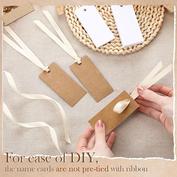 50 Pcs Name Place Cards for Table Setting Blank Wedding Place Cards - Image 3