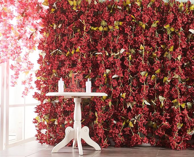 Flower Garland, Artificial Hydrangea Vine Flowers, Hanging Fake Hydrangeas Vine - Image 2