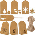 Aneco 150 Pieces Christmas Paper Gift Tags Brown Kraft Tags Hang Labels by Aneco