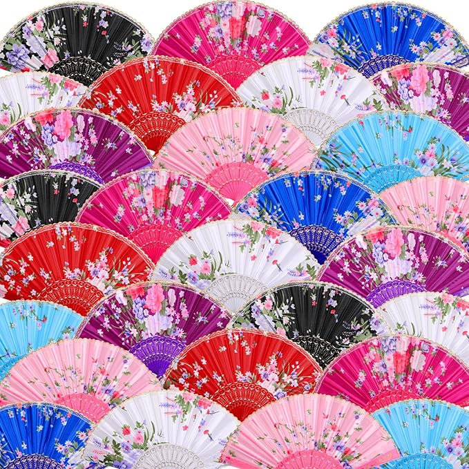 Geetery 30 Pcs Folding Hand Fan by Geetery