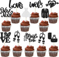 Ephlyn 30Pcs Bride to be Cupcake Toppers Glitter Wedding Cake Topper by Ephlyn