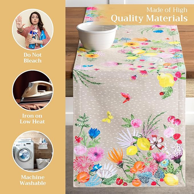 Maison d' Hermine Table Runner 100% Cotton Single Layer Table Runners 72 inches - Image 3