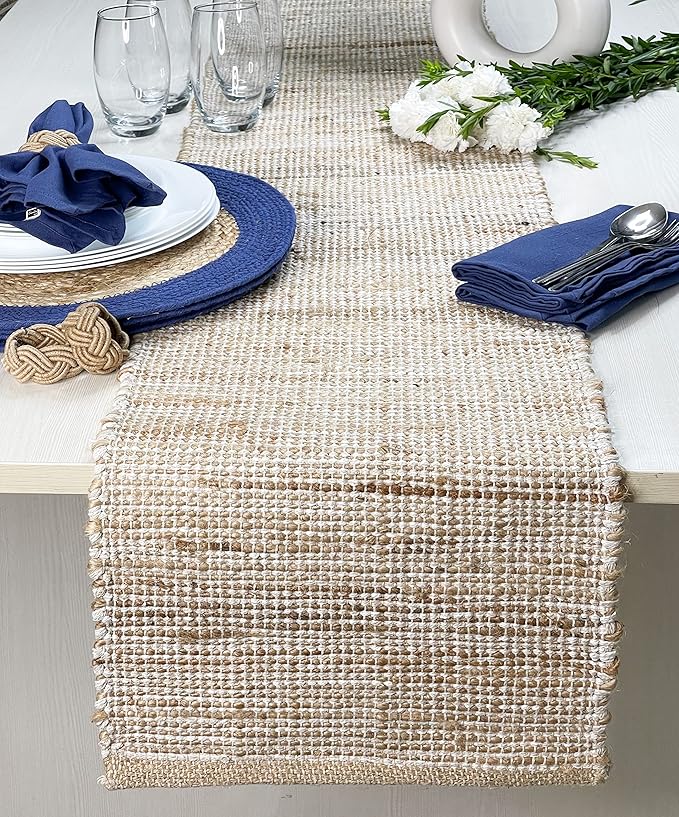 Chardin home Natural Jute Table Runner 13x90 Inch – Vintage Boho Rustic Table - Image 7