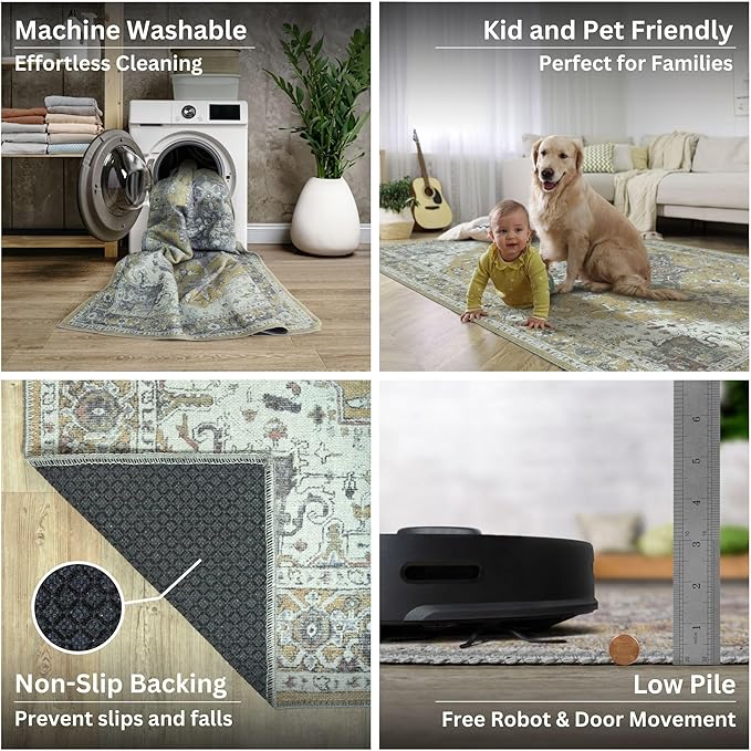 Bloom Rugs Washable Non-Slip 5' x 7' Rug - Image 4