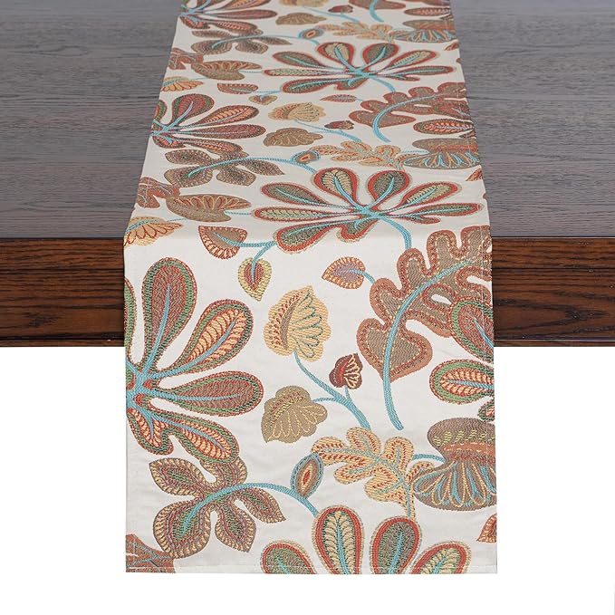 Mika Home Tropical Leaf Table Runner by MikaHome
