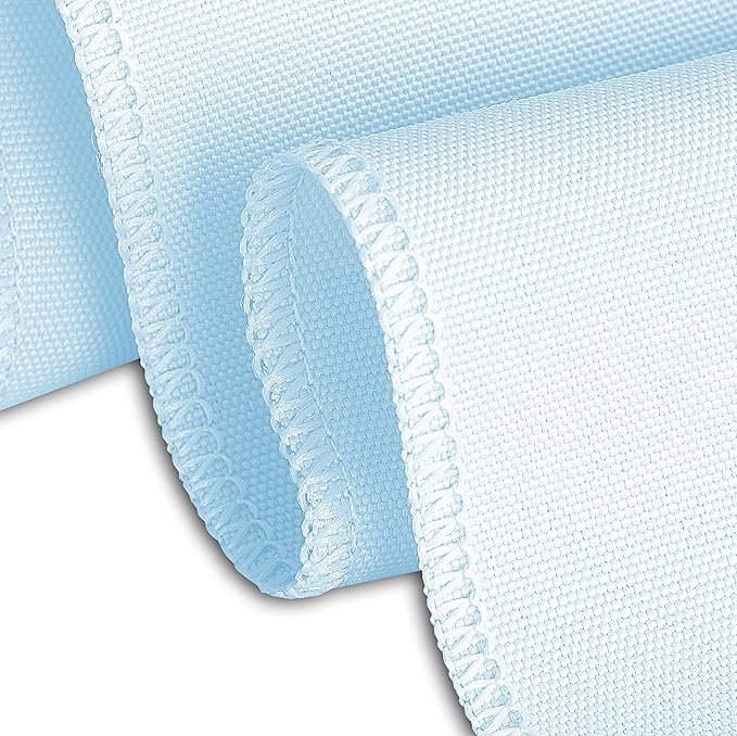 LTC LINENS Baby Blue Tablecloth 120 in Round - Image 4