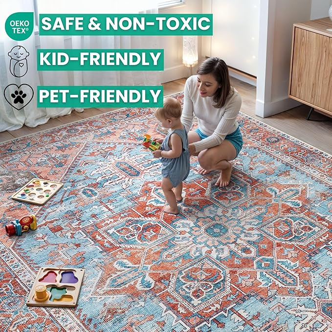 Bloom Rugs Washable Non-Slip 8' x 10' Rug - Image 4