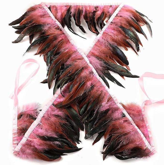 Holmgren Pink Rooster Feathers Trim by Holmgren
