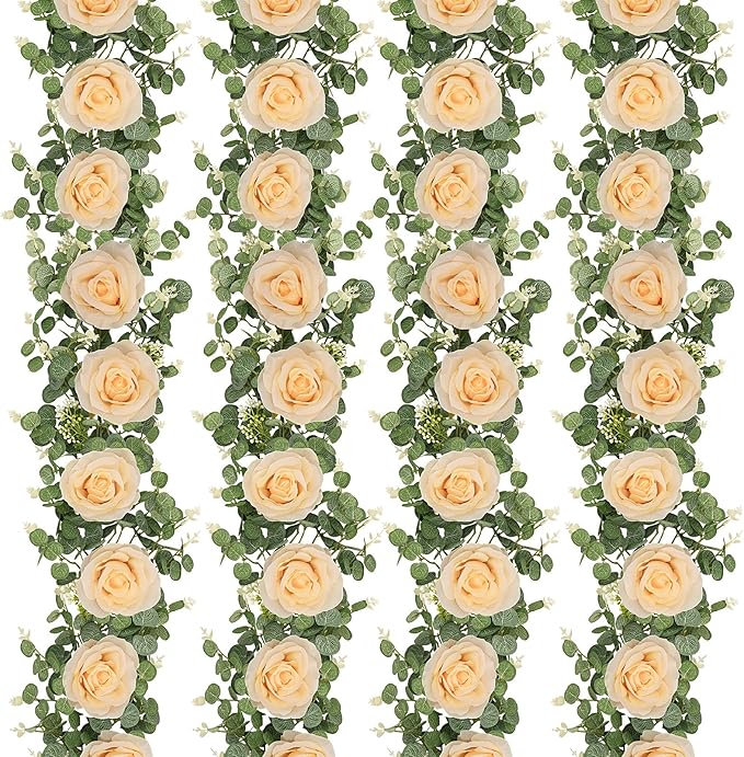 Dolicer 4Pcs 26Ft Artificial Eucalyptus Garlands by DolicerLANDSCAPEQ