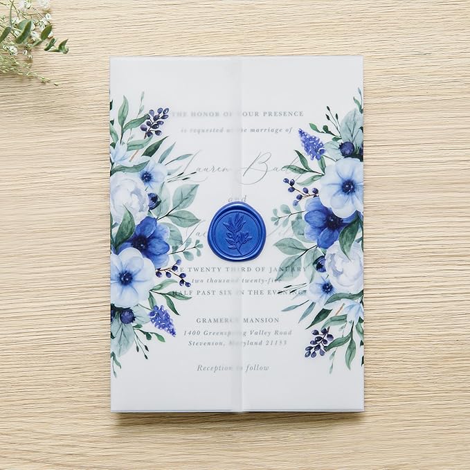 PONATIA 50 PCS Vellum Jackets for 5x7 Invitation Cards - Image 5