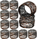 Twisted Wire Mesh Napkin Rings Holders Set of 12 by CLEENTABLE
