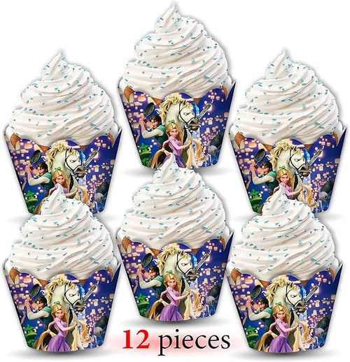 "Rapunzl Cupcake Wrappers – Princess Theme Cupcake Decoration - Image 2