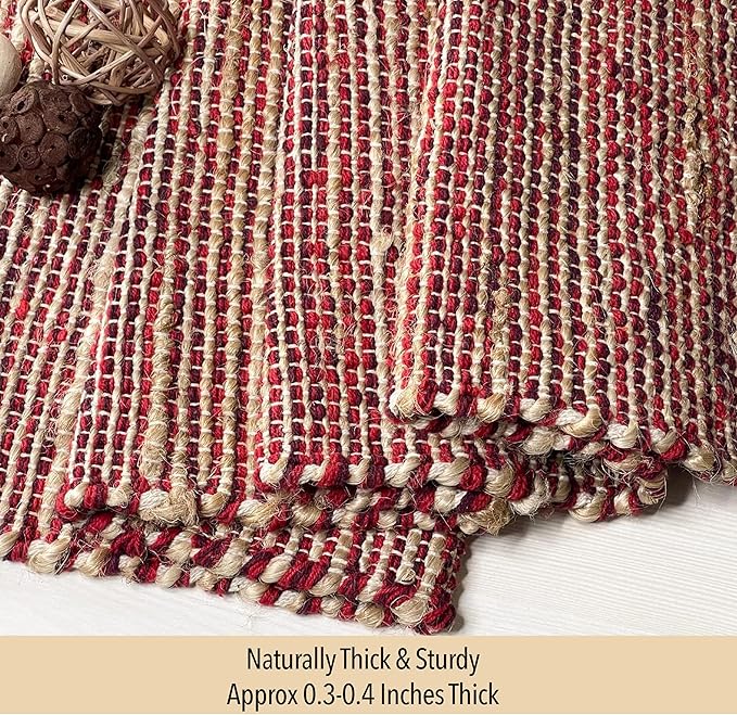 Chardin home Natural Jute Table Runner 13x48 Inch – Vintage Boho Rustic Table - Image 3