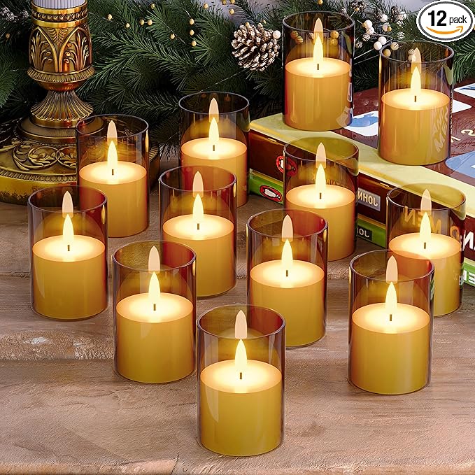 12Pack Flickering Flameless LED Candles by VIODAIM