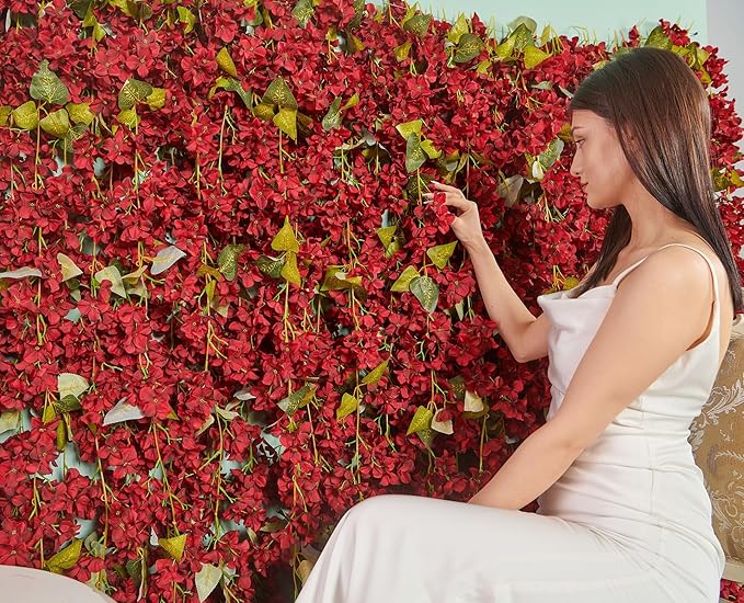 Flower Garland, Artificial Hydrangea Vine Flowers, Hanging Fake Hydrangeas Vine - Image 4