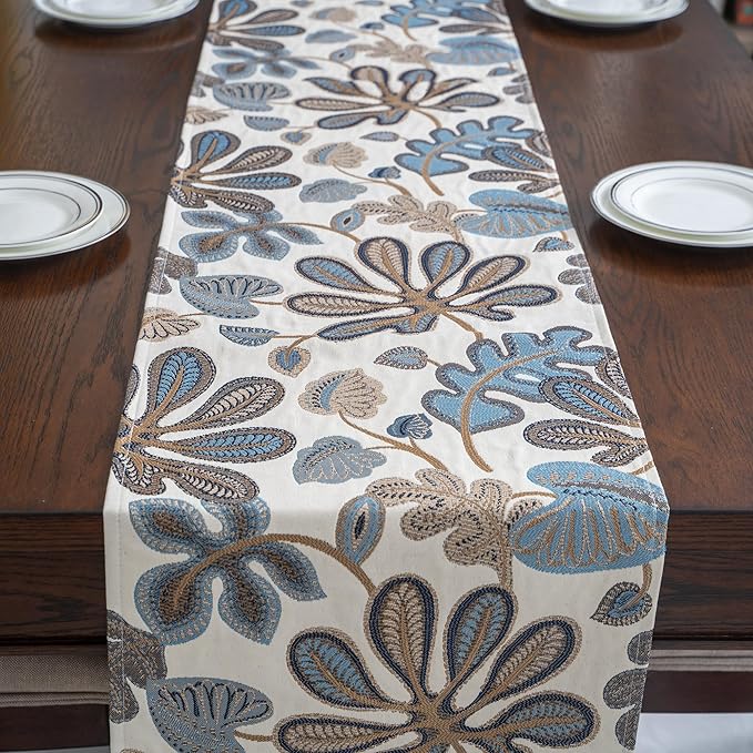 Mika Home Tropical Leaf Table Runner - Image 3