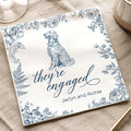 Luxury Personalized Dog Wedding Napkins, Custom Wedding Cocktail Napkins by GiantBigHands